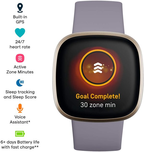 Fitbit Versa 3 Smartwatch with Health and Fitness Features 2