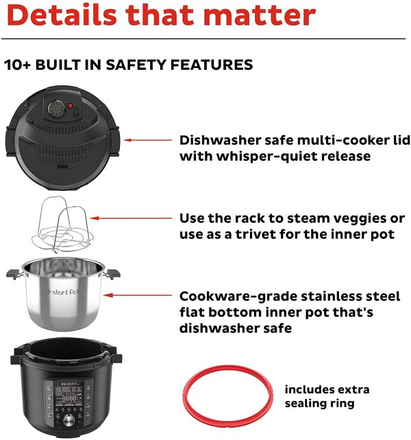 Instant Pot Pro 10-in-1 Pressure Cooker Slow Cooker Sterilizer 4