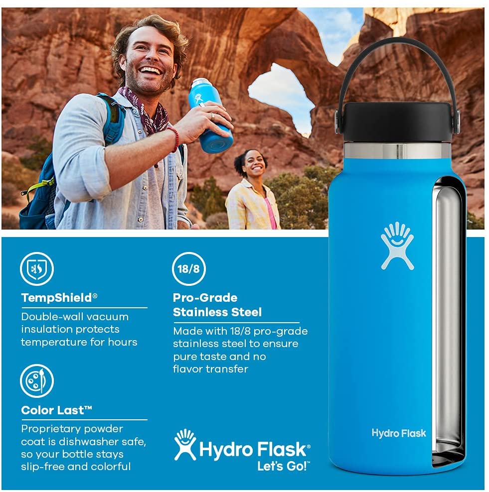Hydro Flask Wide Mouth Flex Cap Bottle Reusable Water Bottle