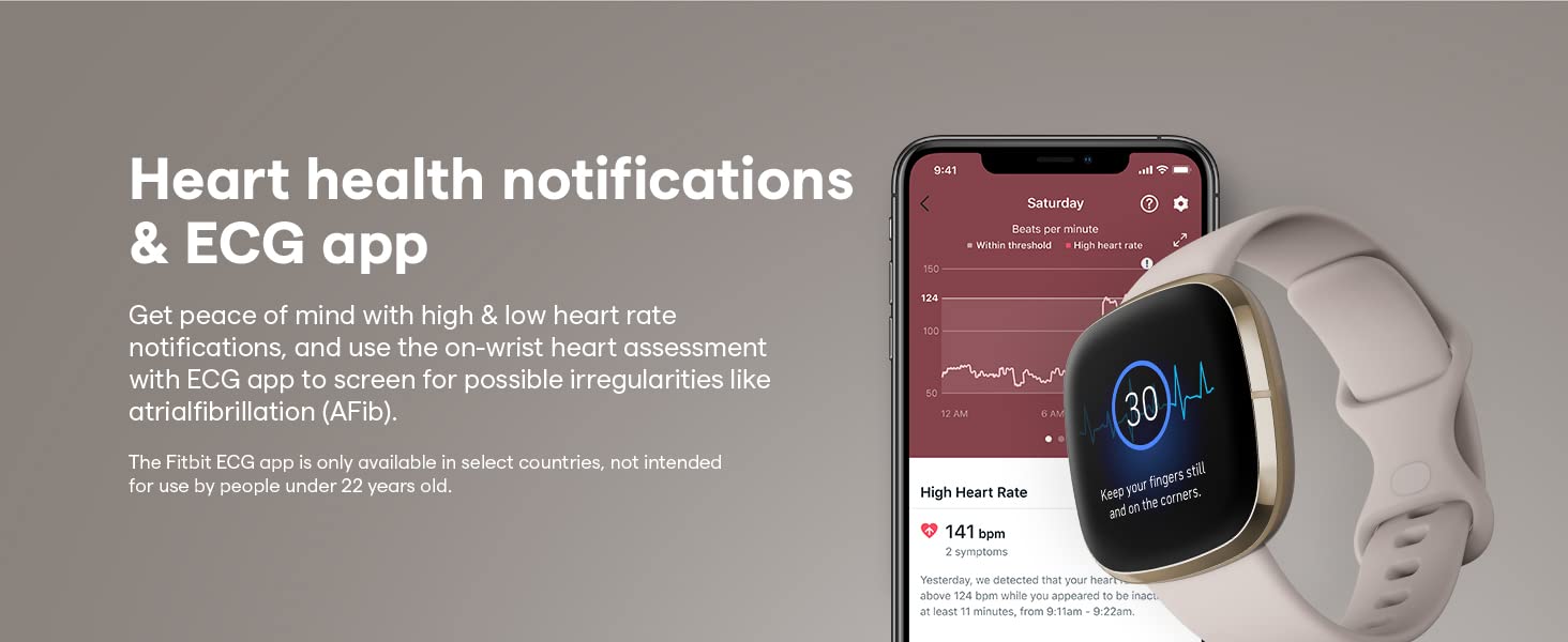 Heart health tool of Fitbit Sense Smartwatch
