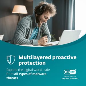 ESET NOD32 Antivirus Software 2022 Edition, 1 Device, 1 Year, Powerful Security 6