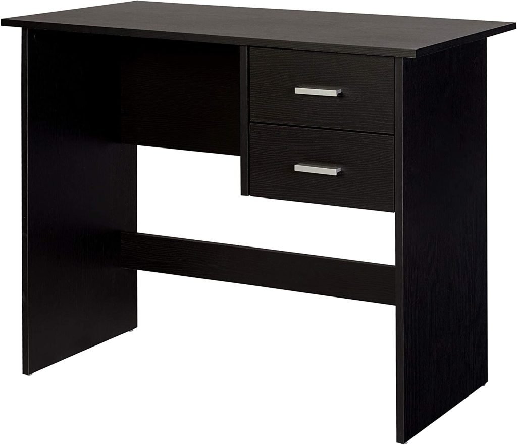 OneSpace Adina 2 Drawers Writing Desk, Black
