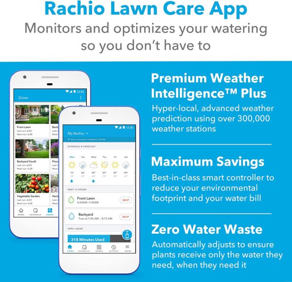 Rachio 3 Smart Sprinkler Controller, 8 Zone 3rd Generation, Alexa and Apple HomeKit Compatible 3