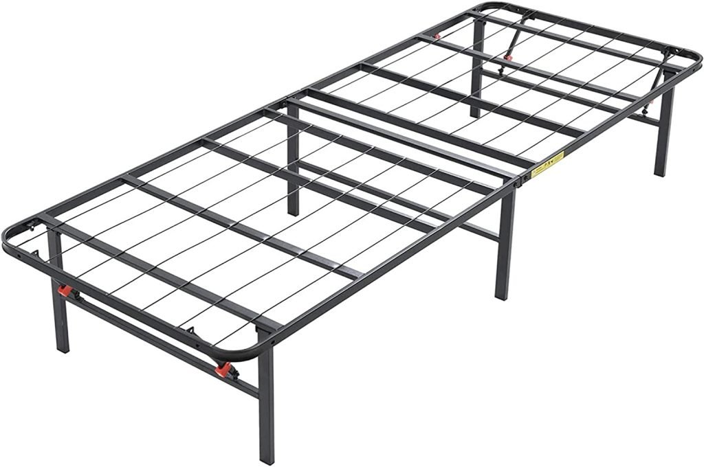 Classic Brands Metal Bed Frame 14″ Platform for Mattress Hercules Black Heavy-Duty – Twin