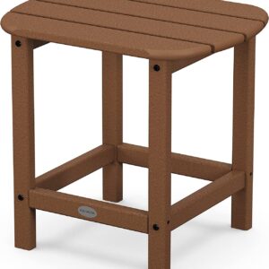 POLYWOOD SBT18TE Outdoor Side Table South Beach 18", Teak