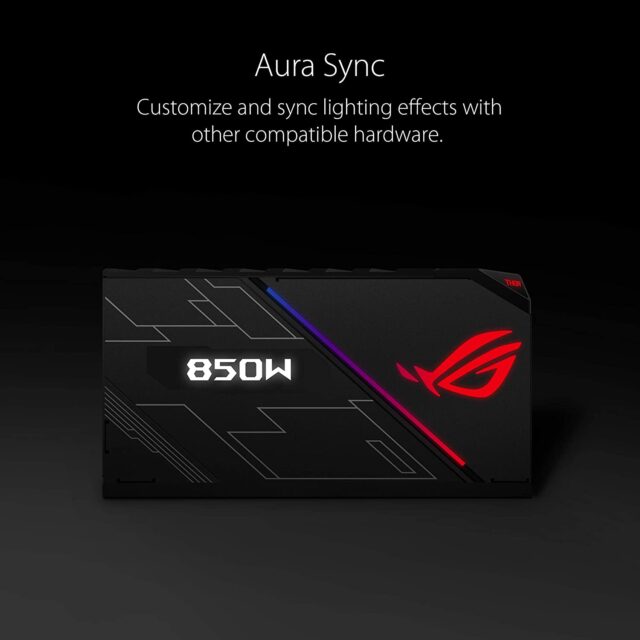 ASUS ROG 850W RGB Power Supply with OLED Power Display LiveDash 4