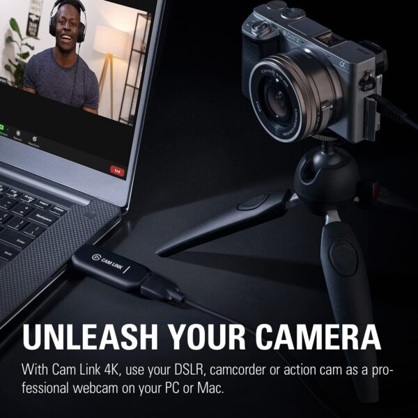 Elgato Cam Link 4K, External Camera Capture Card, Stream and Record with DSLR, Camcorder 2