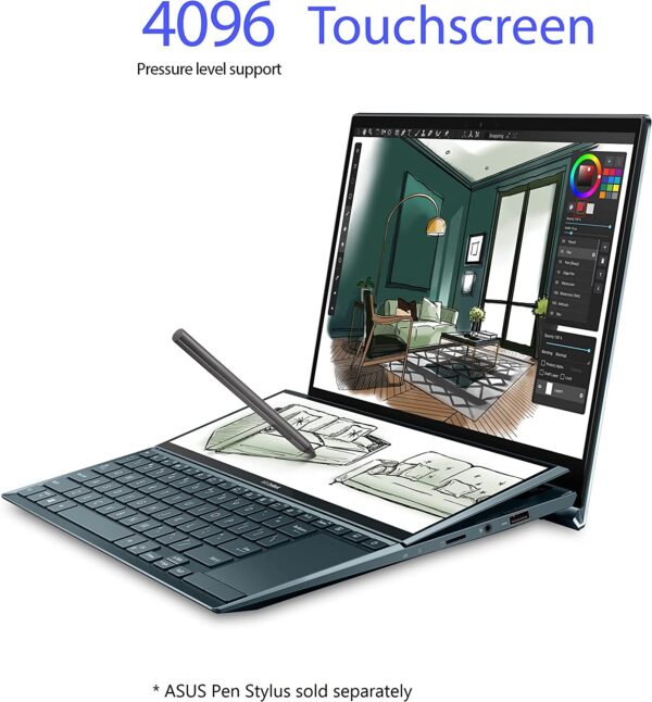 ASUS ZenBook Duo 14 laptop UX482 14” FHD Touch Display Core i5-1155G7, 8GB RAM, 512GB PCIe SSD 4