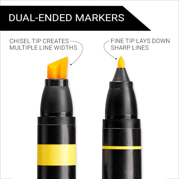 Prismacolor 3620 Premier Double-Ended Art Markers Fine and Chisel Tip 1