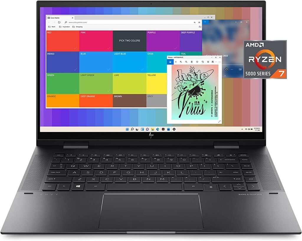 HP ENVY x360 Convertible 15-inch Laptop, AMD Ryzen 7 5825U processor