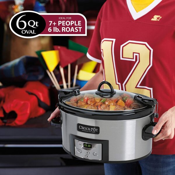 Crock-Pot Cook & Carry Programmable Slow Cooker with Digital Timer SCCPVL610-S-A 6-Quart 3