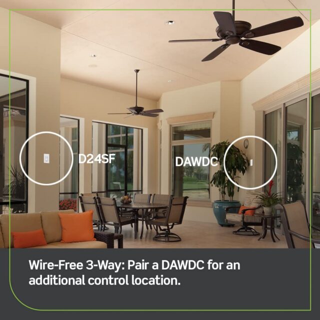 Leviton D24SF-2RW Decora Smart Wi-Fi 2nd Gen Fan Speed Controller, Works with My Leviton 5
