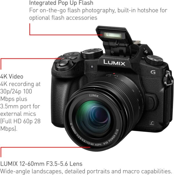 Panasonic LUMIX G85 4K Digital Camera, 12-60mm Power O.I.S. Lens 3