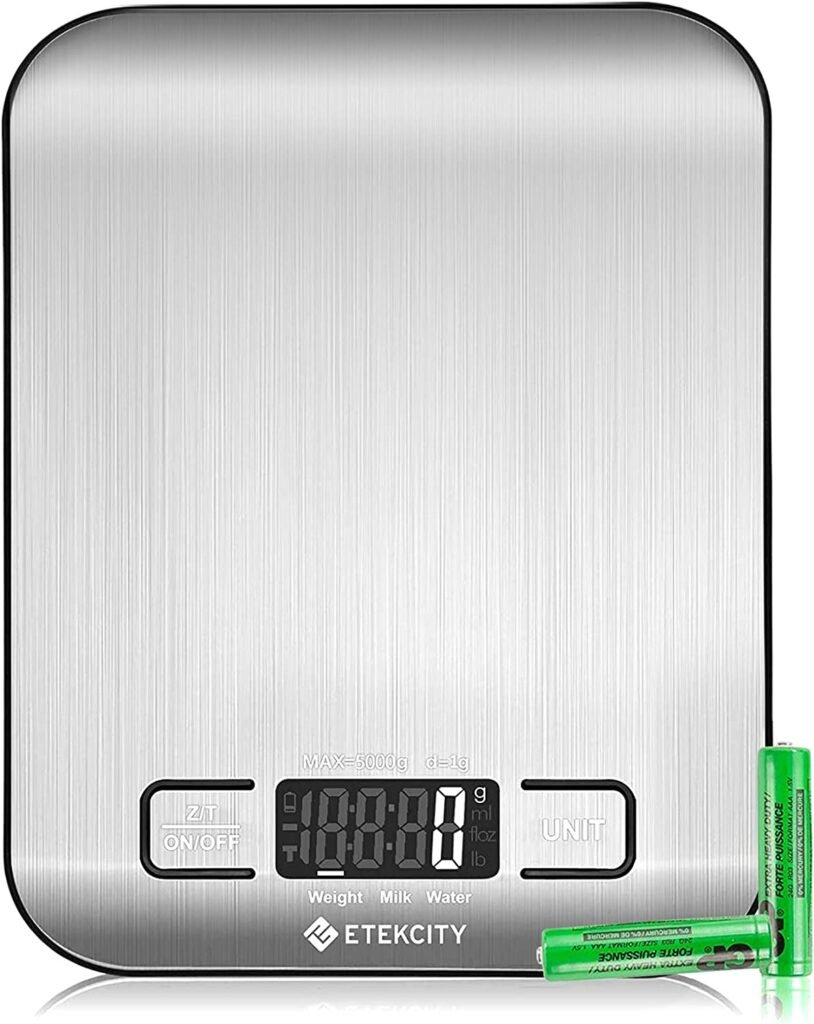 Etekcity Digital Kitchen Weighing Scale, Digital Grams and Ounces for Weight Loss, Baking, Cooking, Keto and Meal Prep