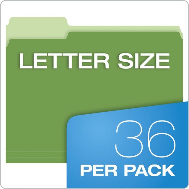Pendaflex Two-Tone Color File Folders, Letter Size, Assorted Colors 6