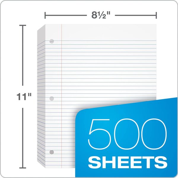 Oxford Filler Paper, 8-1/2" x 11", College Rule, 3-Hole Punched 2