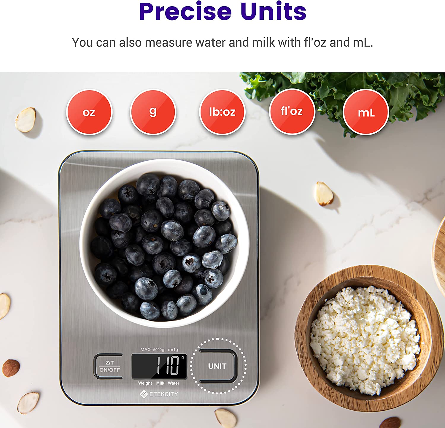 Food Kitchen Scale, Digital Grams and Ounces for Weight Loss