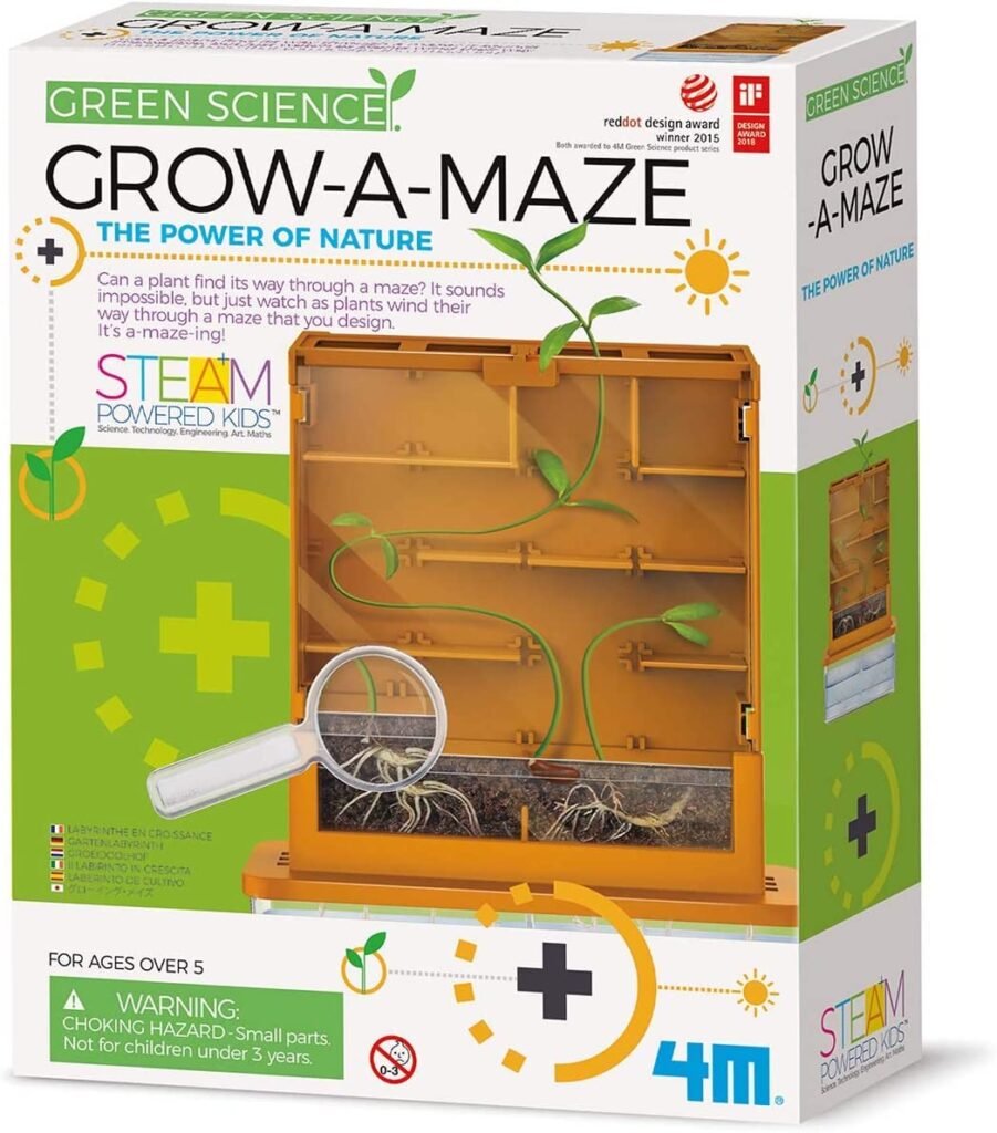 4M Green Science Grow-A-Maze Kit, Build A Plant Maze Science Kit, For Boys & Girls Ages 5+