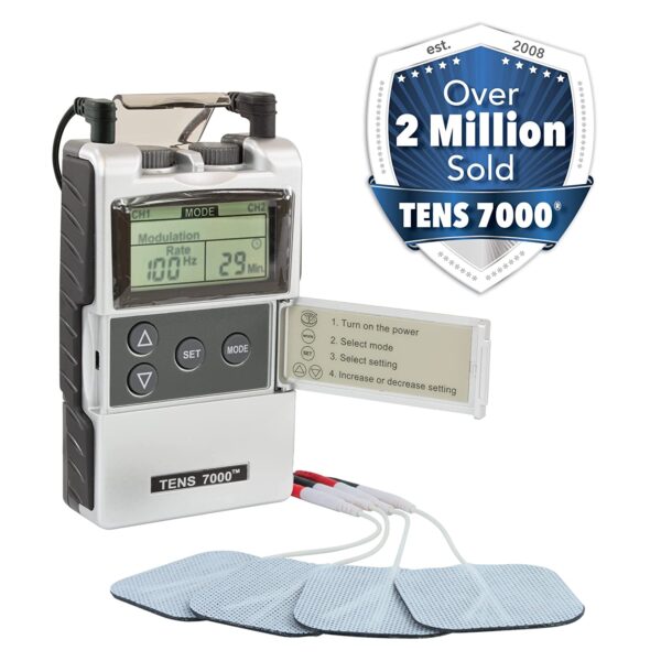 TENS 7000 Digital Unit Muscle Stimulator with Accessories 2