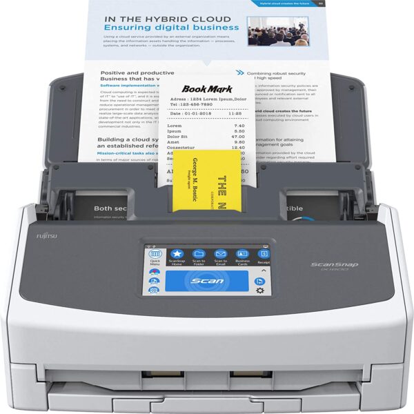 ScanSnap iX1600 Multipurpose Scanner High-Speed Cloud Enabled Wireless or USB Scanner with Large Touchscreen 1