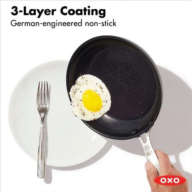 OXO Good Grips Pro 8-inch Frying Pan Skillet, 3-Layered Nonstick