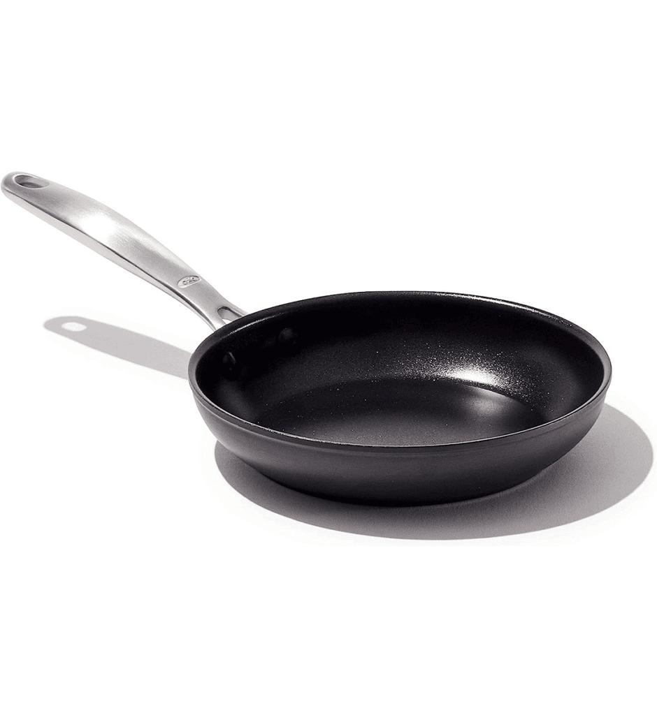 OXO Good Grips Pro 8-inch Frying Pan Skillet, 3-Layered Nonstick Coating, Dishwasher / Oven Safe, Stainless Steel Handle