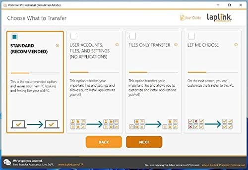 PCmover move files