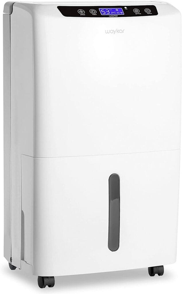 2000 Sq. Ft Waykar Dehumidifier for Home and Basements, with Auto or Manual Drainage, 0.66 Gallon Water Tank Capacity