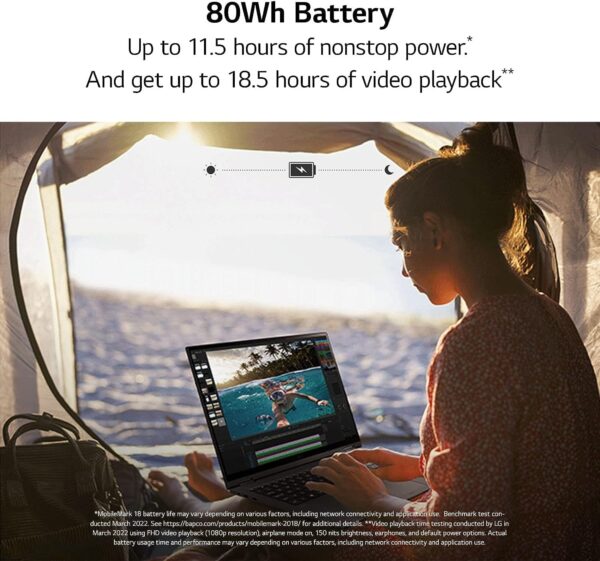 LG gram Laptop 16T90Q (2022) 2-in-1 16" Touchscreen, Intel Evo 12th Gen Core i5 6