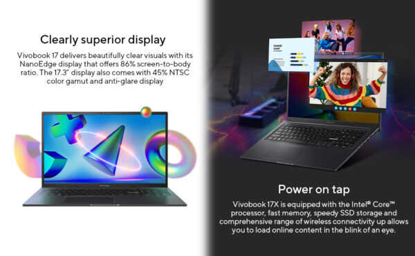 ASUS Vivobook 17X Laptop, 17.3” FHD Display, Intel Core i9-13900H CPU, 16GB RAM, 1TB SSD, Windows 11 Home 5