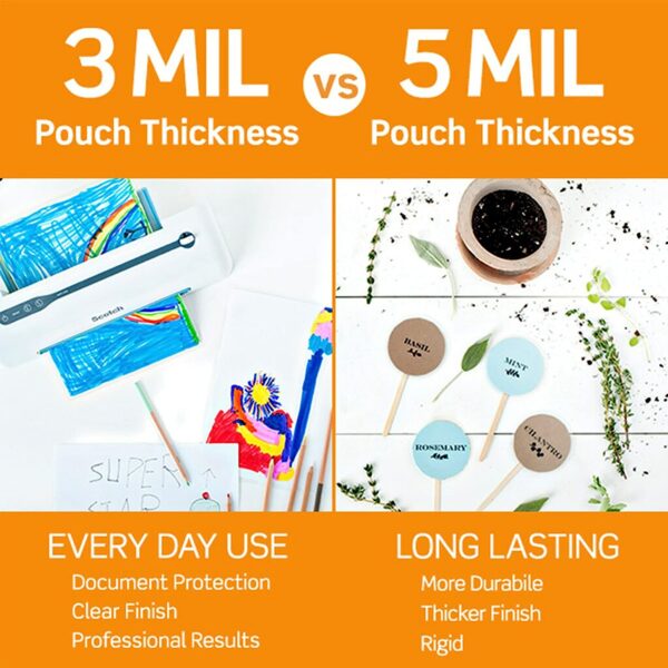 Scotch Thermal Laminating Pouches, 100 Pack Laminating Sheets, 3 Mil, 8.9 x 11.4 Inches, Letter Size Sheets - Image 4