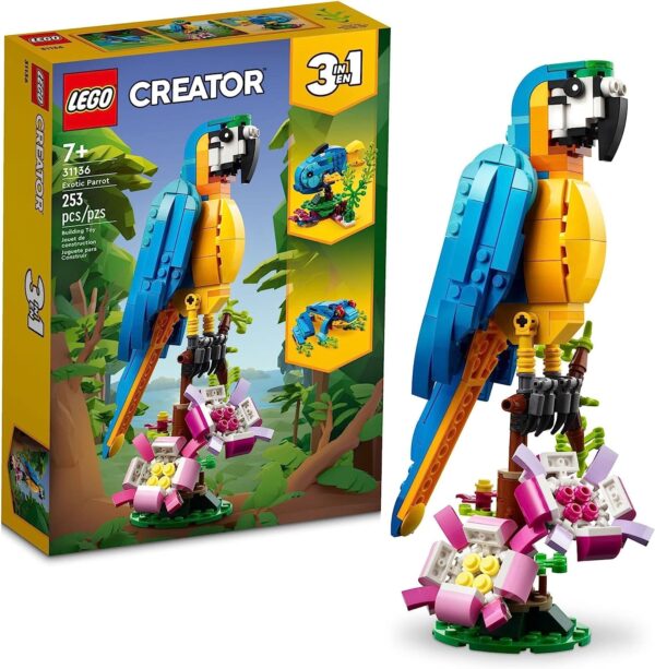 LEGO Creator 3in1 Building Toy Set Exotic Parrot to Frog to Fish