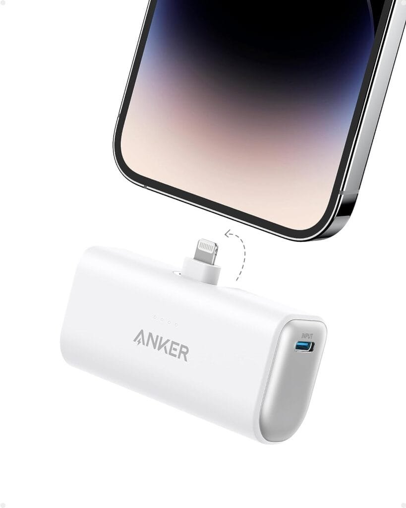 Anker 621 Power Bank with Built-in Lightning Connector, 5,000mAh MFi Certified 12W for iPhone