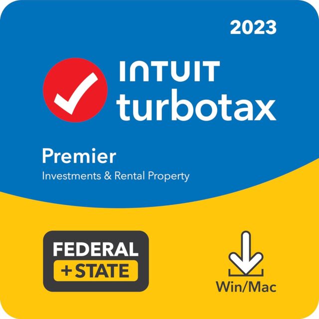 TurboTax Premier 2023 Tax Software, Federal & State Tax Return