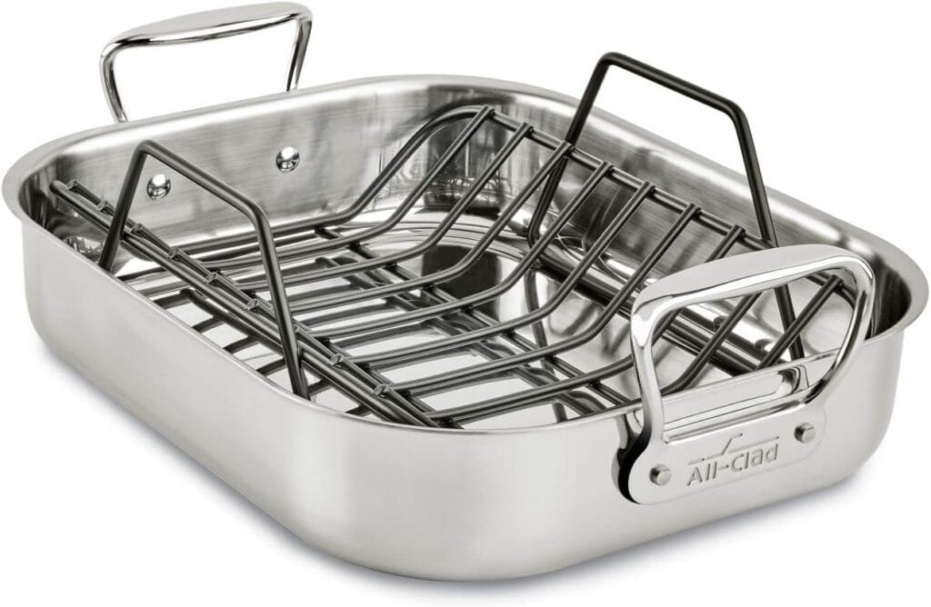 All-Clad Specialty Stainless Steel Roaster with Nonstick Rack 11×14 Inch