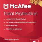 McAfee Total Protection 2024 Ready | 5 Device | Cybersecurity Software Includes Antivirus
