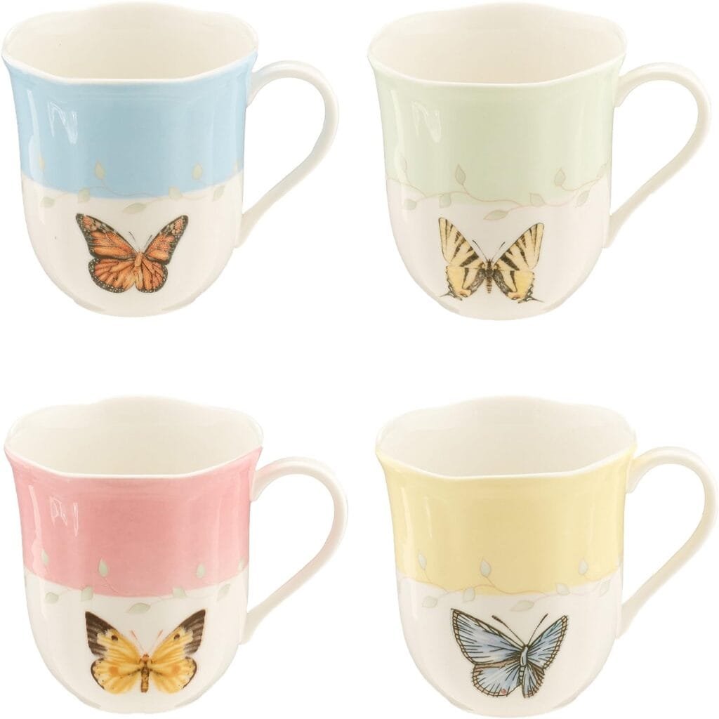 Lenox 773903 Butterfly Meadow 4-Piece Mug Set, Multicolor, 1.85 LB 6 Lenox 773903 Butterfly Meadow 4-Piece Mug Set, Multicolor, 1.85 LB