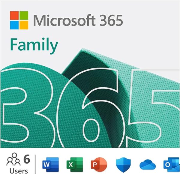 Microsoft 365 Family | 12-Month Subscription, Up to 6 People | Word, Excel, PowerPoint | 1TB OneDrive 1