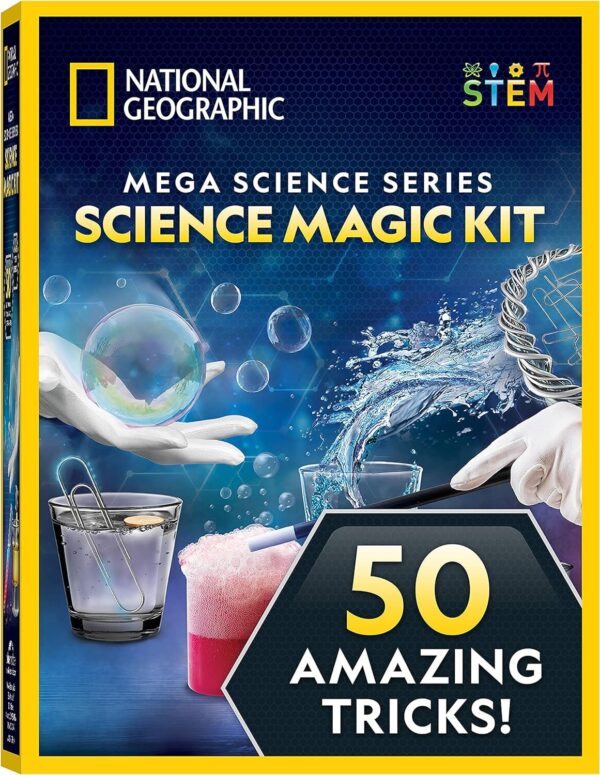NATIONAL GEOGRAPHIC Science Magic Kit with 50 Unique Experiments and Magic Tricks
