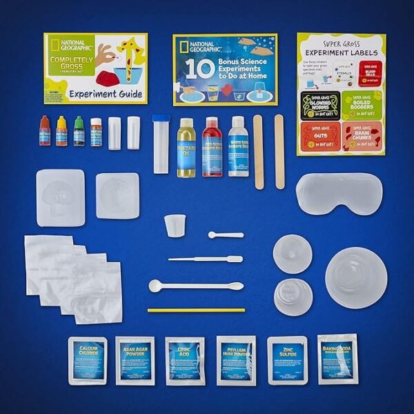 NATIONAL GEOGRAPHIC Super Gross Chemistry Set - 45 Experiments- Dissect a Brain, Make Glowing Slime Worms, for Kids 8-12 - Image 4