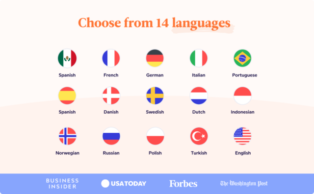 Learn a new language with Babbel