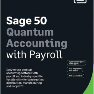Sage 50 Quantum Accounting with Payroll 2023 U.S. 1-User