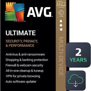 AVG Ultimate 2024 | Antivirus+Cleaner+VPN | 5 Devices, 2 Years