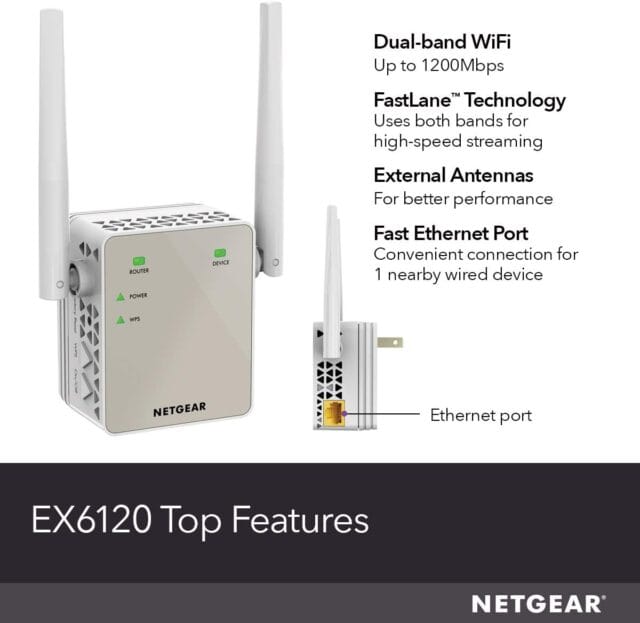NETGEAR Wi-Fi Range Extender EX6120