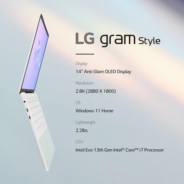 LG gram Style 14” OLED Laptop, Intel 13th Gen Core i7 - Image 2