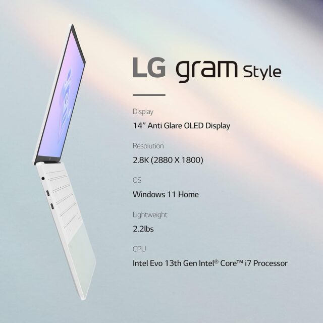 LG gram Style 14” OLED Laptop
