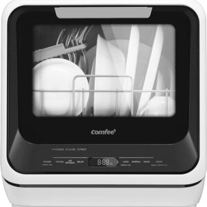 COMFEE' Portable Mini Dishwasher Countertop with 5L Built-in Water Tank