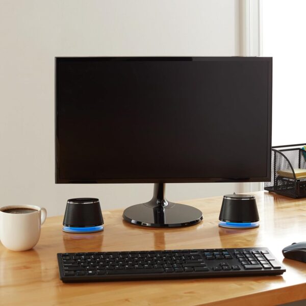 Amazon Basics USB Plug-n-Play Speakers for PC or Laptop • Set of 2 - Image 3