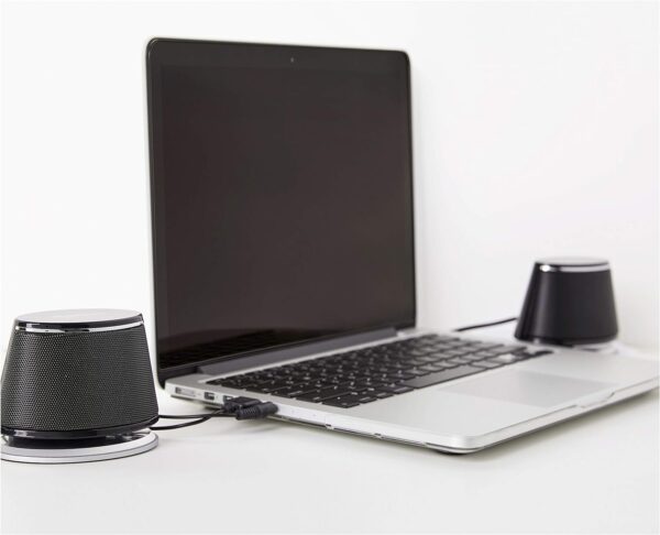 Amazon Basics USB Plug-n-Play Speakers for PC or Laptop • Set of 2 4