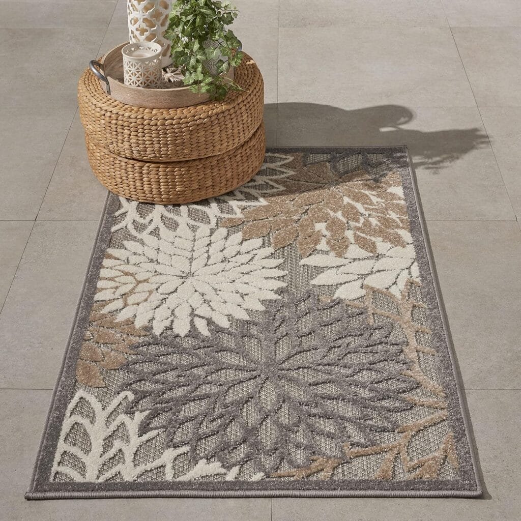 Nourison Aloha Indoor Outdoor Area Rug 2′ 8″ x 4′, Natural